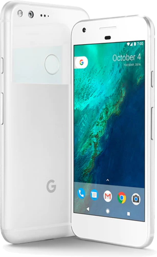 Google Pixel zilver overzicht schuin