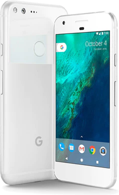 Google Pixel zilver overzicht schuin