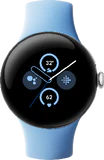 Google Pixel Watch 2 sininen etupuolella