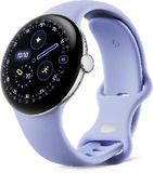 Google Pixel Watch 4 41mm argent bleu band couverture à droite aslant