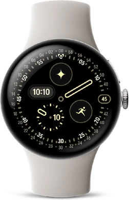 Google Pixel Watch 4 41mm argent blanc band