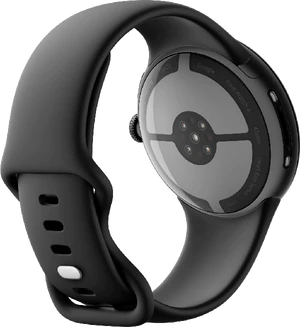 Google Pixel Watch 4 45mm zwart achterkant linkerzijkant