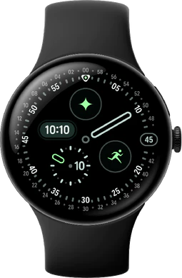 Google Pixel Watch 4 45mm zwart sportband zwart