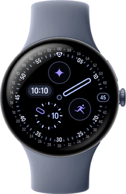 Google Pixel Watch 4 45mm grijs sportband grijs