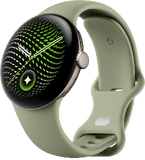 Google Pixel Watch 5 41mm groen voorkant rechterzijkant