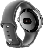 Google Pixel Watch zilver linkerzijkant achterkant