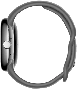 Google Pixel Watch zilver rechterzijkant