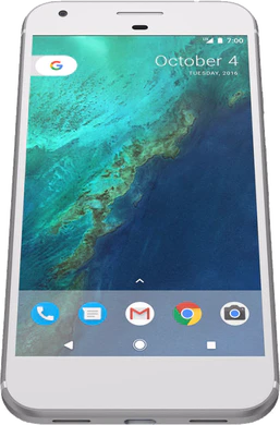 Google Pixel XL zilver voorkant onderkant