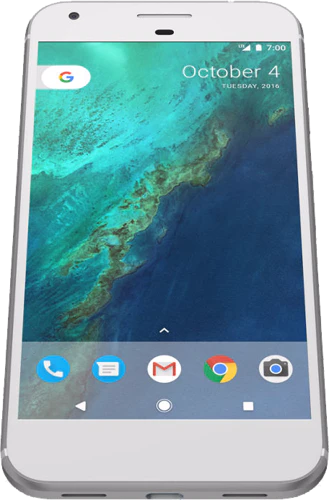 Google Pixel XL zilver voorkant onderkant