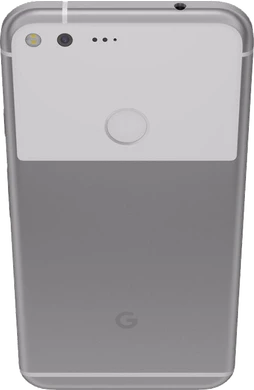 Google Pixel XL zilver achterkant bovenkant
