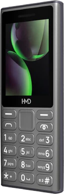 HMD 110 4G grijs titanium voorkant rechterzijkant