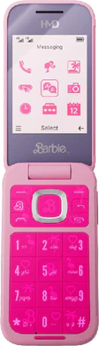 HMD Barbie Phone pink in side opened