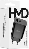 HMD Dual Port Wall Charger 30W nero retail box