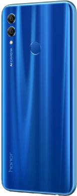 Honor 10 Lite blauw achterkant linkerzijkant