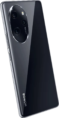 Honor 100 Pro zwart achterkant rechterzijkant schuin