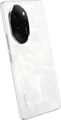 Honor 100 Pro wit achterkant rechterzijkant schuin