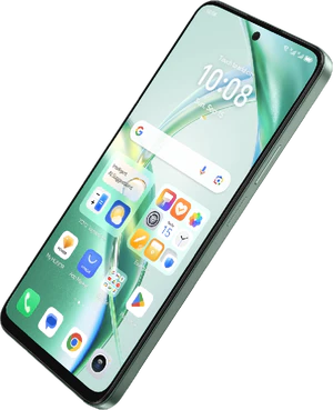 Honor 200 Smart groen voorkant rechterzijkant schuin