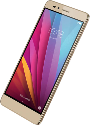 Honor 5X goud voorkant rechterzijkant schuin Honor 5X goud voorkant rechterzijkant schuin