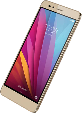 Honor 5X guld front höger sida snett