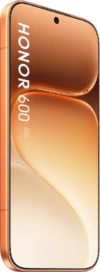 Honor 600 oranje voorkant linkerzijkant