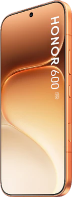 Honor 600 oranje voorkant rechterzijkant
