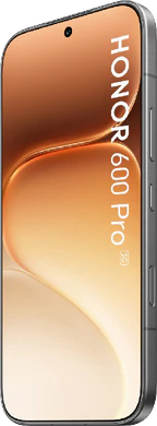 Honor 600 Pro schwarz Vorderseite rechte Seite