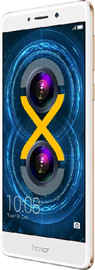 Honor 6X oro tapa delantera lado derecho