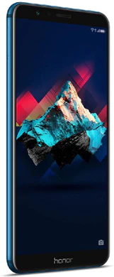 Honor 7X blauw voorkant linkerzijkant