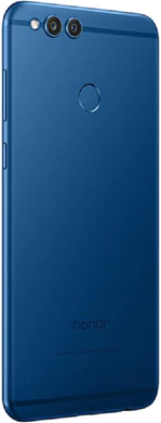 Honor 7X blauw achterkant rechterzijkant