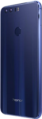 Honor 8 blauw achterkant linkerzijkant