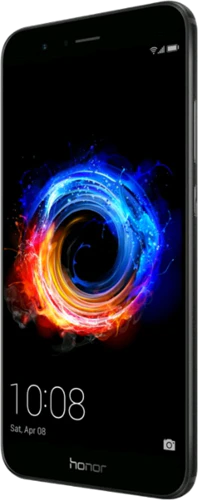 Honor 8 Pro zwart voorkant rechterzijkant