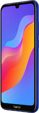 Honor 8A blauw voorkant rechterzijkant