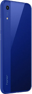 Honor 8A blauw achterkant rechterzijkant