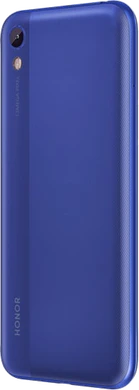 Honor 8S 2020 blå tillbaka vänster sida