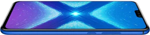 Honor 8X blauw voorkant gedraaid