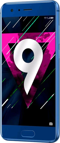 Honor 9 blauw voorkant rechterzijkant