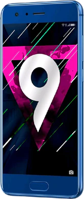 Honor 9 blå front höger sida