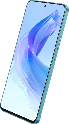 Honor 90 Lite blu copertina frontale lato destro aslant