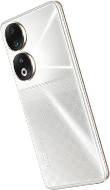 Honor 90 silver back left side tilted ed