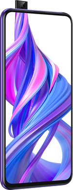 Honor 9X Pro púrpura tapa delantera lado izquierdo abierto