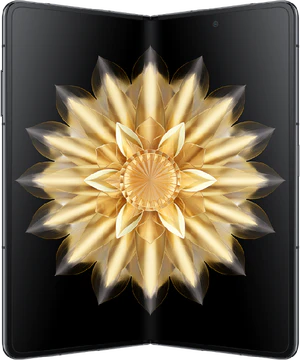 Honor Magic V2 zwart binnenkant half geopend