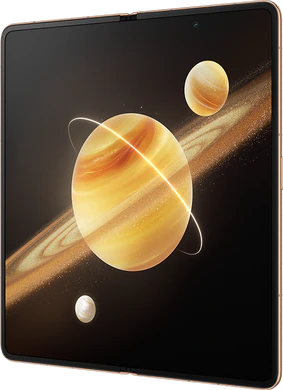 Honor Magic V3 rood dish bruin binnenkant rechterzijkant geopend