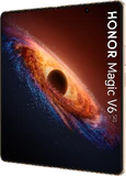 Honor Magic V6 goud binnenkant geopend schuin