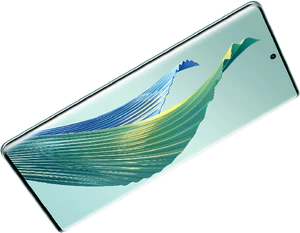 Honor Magic5 Lite grön front vänster sida vriden