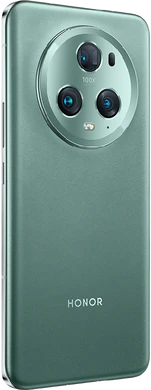 Honor Magic5 Pro groen achterkant rechterzijkant