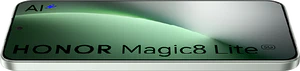 Honor Magic8 Lite groen voorkant gedraaid