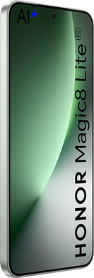 Honor Magic8 Lite groen voorkant linkerzijkant