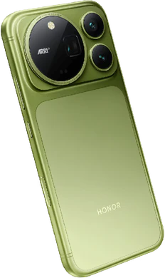 Honor Magic9 Pro Max vert arrière côté droit en biais