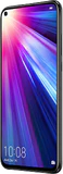 Honor View 20 zwart voorkant rechterzijkant
