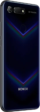 Honor View 20 zwart achterkant rechterzijkant